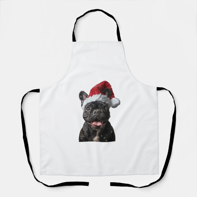 Tablier Noël des Bulldog français (Recto)