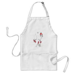 Tablier Noël Drôle Mignonne Prancing Chèvre Ewe Ram Design