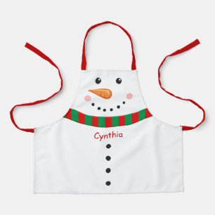 Tablier Noël du bonhomme de neige mignon pour les enfants 