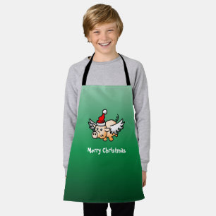 Tablier Noël du cochon volant
