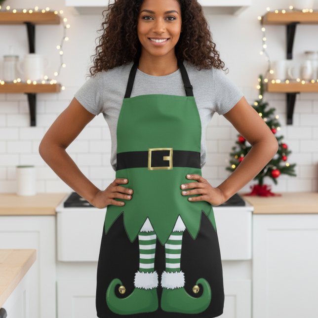 Tablier Noël Elfe Vacances Vert (Christmas Elf Holiday Green Apron
)