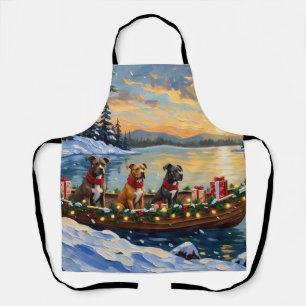Tablier Noël en bateau de Pitbull pour les Fêtes