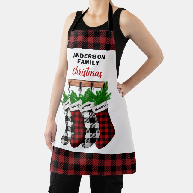 Tablier Noël familial personnalisé (Insitu)