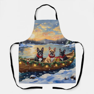 Tablier Noël French Bulldog Bateau Fêtes