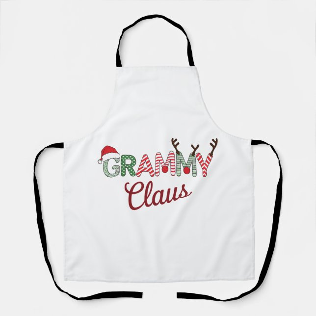 Tablier Noël Grammy Claus Noël Grand-mère Cadeau Noël (Recto)