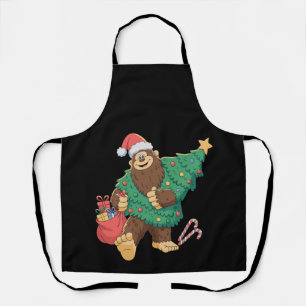 Tablier Noël mignon Bigfoot Sasquatch Jeu de Noël Lumières