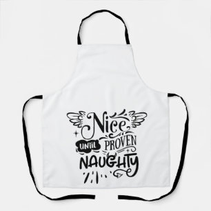 Tablier Noël Nice Jusqu'À Proven Naughty Drôle Père Noël