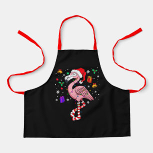 Tablier Noël Père Noël Flamant rose Lover Funny Classic