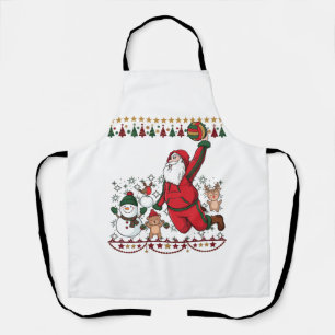 Tablier Noël Père Noël Volleyball Bonhomme de neige Renne