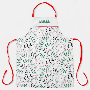 Tablier Noël personnalisé hiver Woodland Retro