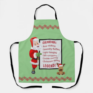Tablier Noël personnalisé Père Noël Reindeer