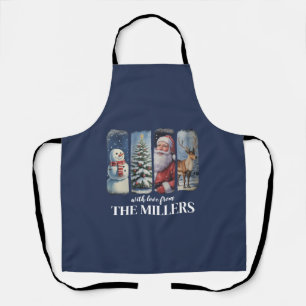 Tablier Noël personnalisé Santa Claus bonhomme de neige vi