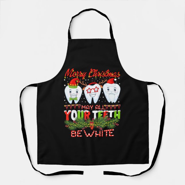 Tablier Noël Puissent Toutes Vos Dents Être Blanches Denta (Recto)