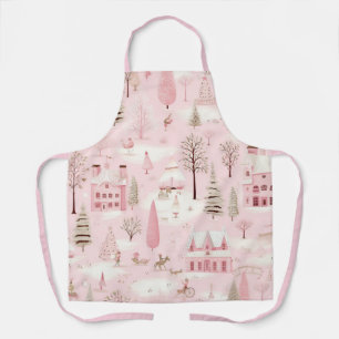 Tablier Noël rose vintage