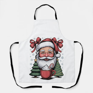 Tablier Noël Rouge Coquette Père Noël Noël