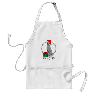 Tablier Noël Santa Hat Weimaraner Chien (gris 1) mignon