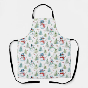 Tablier Noël Snowmen sans fil Motif