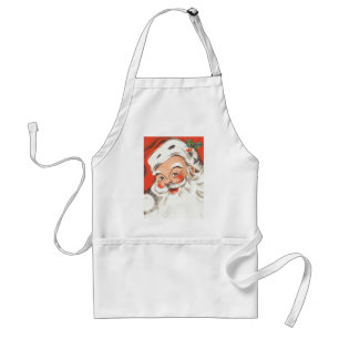 Tablier Noël Vintage, Jolly Santa Claus avec Smile