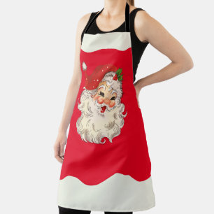 Tablier Noël vintage Retro Jolly Santa Claus