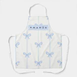 Tablier Nœud en ruban bleu pastel doux Coquette personnali