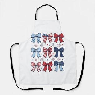 Tablier Nœuds Coquette Patriotiques Dessin Vectoriel Vinta