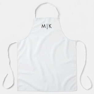 Tablier Noir et blanc Monogramme moderne