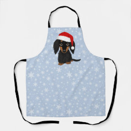 Tablier Noir et Tan LonghEI Dachshund Chien Noël