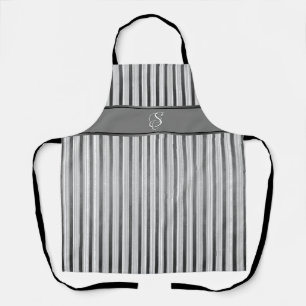 Tablier noir, gris et blanc