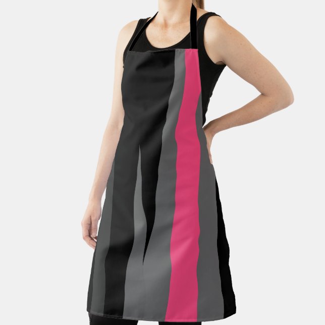 Tablier Noir rose et gris (Insitu)