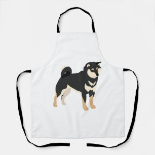 Tablier Noir & Tan Shiba Inu Chien Propriétaire Lover Cade