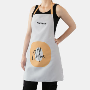 Tablier Nom de chef de script initial minuscule orange