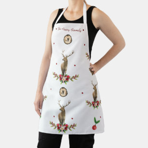 Tablier Nom de famille Élégant Motif de Noël