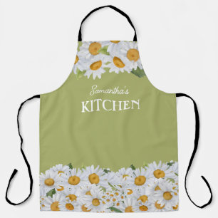 Tablier Nom de femme floral country mignon personnalisé
