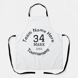 Tablier Nom de l'équipe ici ajouter nom tournoi année text