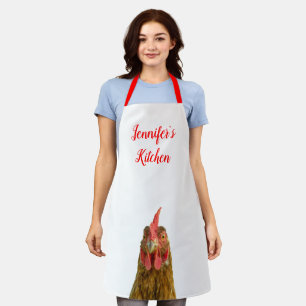 Tablier Nom de poulet amusant Tout-En-Un Imprimé Apron