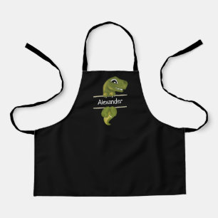 Tablier Nom d'enfant personnalisé Dinosaur Garçons