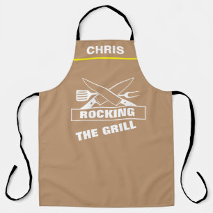 Tablier Nom du chef personnalisé Rocher personnalisé Le ba
