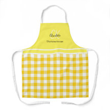 Nom du monogramme plat jaune et blanc classique