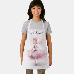 Tablier Nom du script de ballerine de Noël mignon