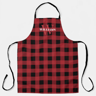 Tablier Nom et prénom du contrôle du Buffalo rouge