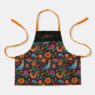 Tablier Nom floral moderne et coloré