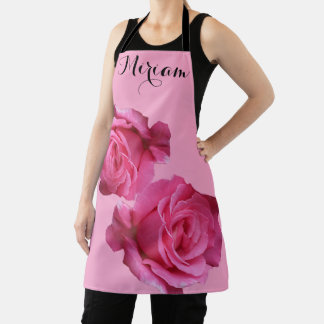 Tablier Nom Miriam personnalisable joli rose rose rose flo