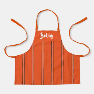 Tablier Nom personnalisé bandes orange