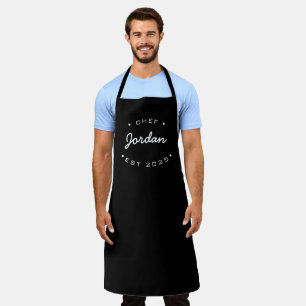 Tablier Nom personnalisé Chef établi année