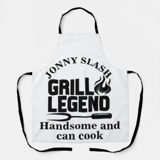 Tablier Nom personnalisé Chef légende grill