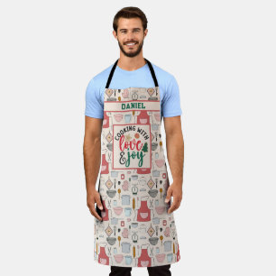 Tablier Nom personnalisé Cuisine de Noël Citations de cuis
