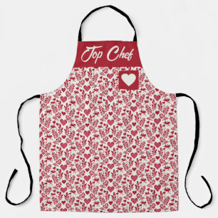 Tablier Nom personnalisé Cupids & Coeurs