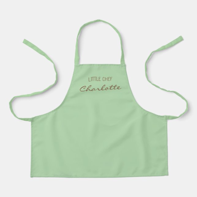 Tablier Nom personnalisé de petit chef simple (Recto)