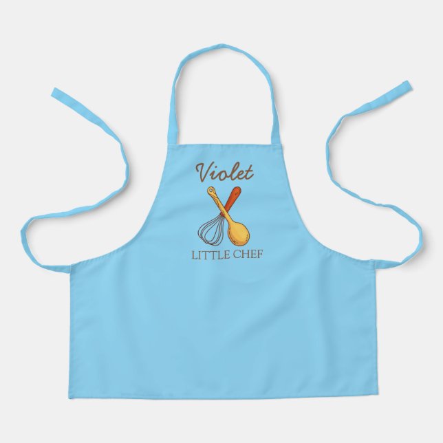 Tablier Nom personnalisé du petit chef mignon (Recto)