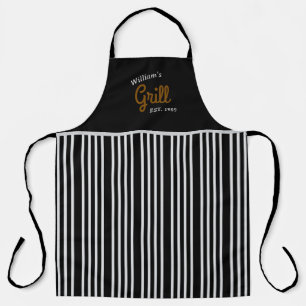 Tablier Nom personnalisé et barbecue barbecue d'anniversai